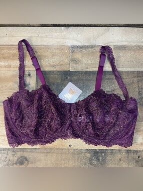 Savage X Fenty Floral Lace Unlined Bra. Size 42H NWT